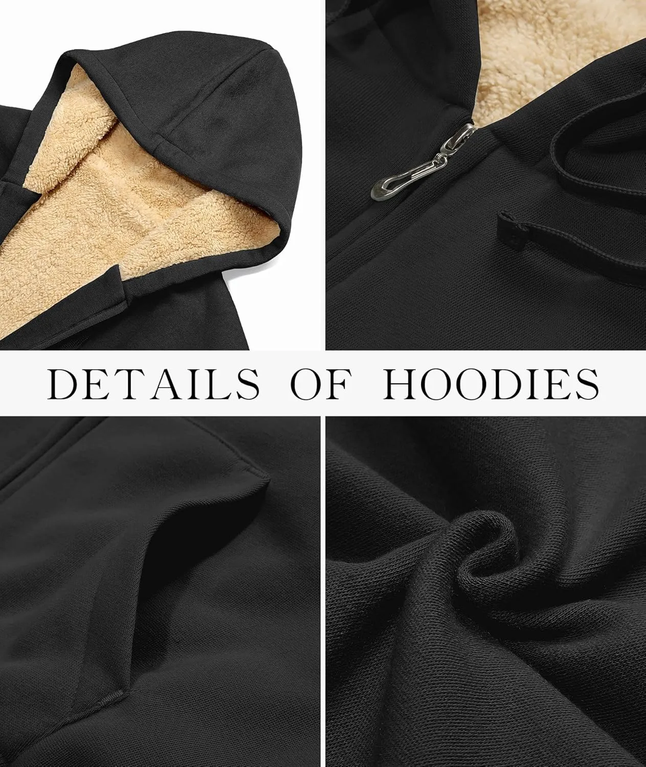 SWISSWELL Hoodies for Women Winter Fleece Sweatshirt - Full Zip Up Thick Sherpa Lined Hooded Jacket