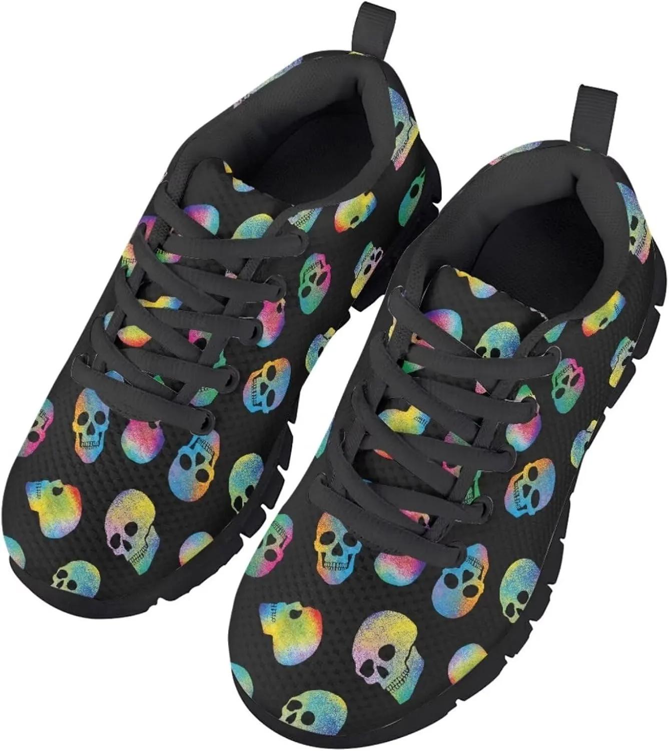 SYtrade Girls' Athletic Shoes Slip-On Tennis Sneakers Breathable Black Sole Walking Shoes