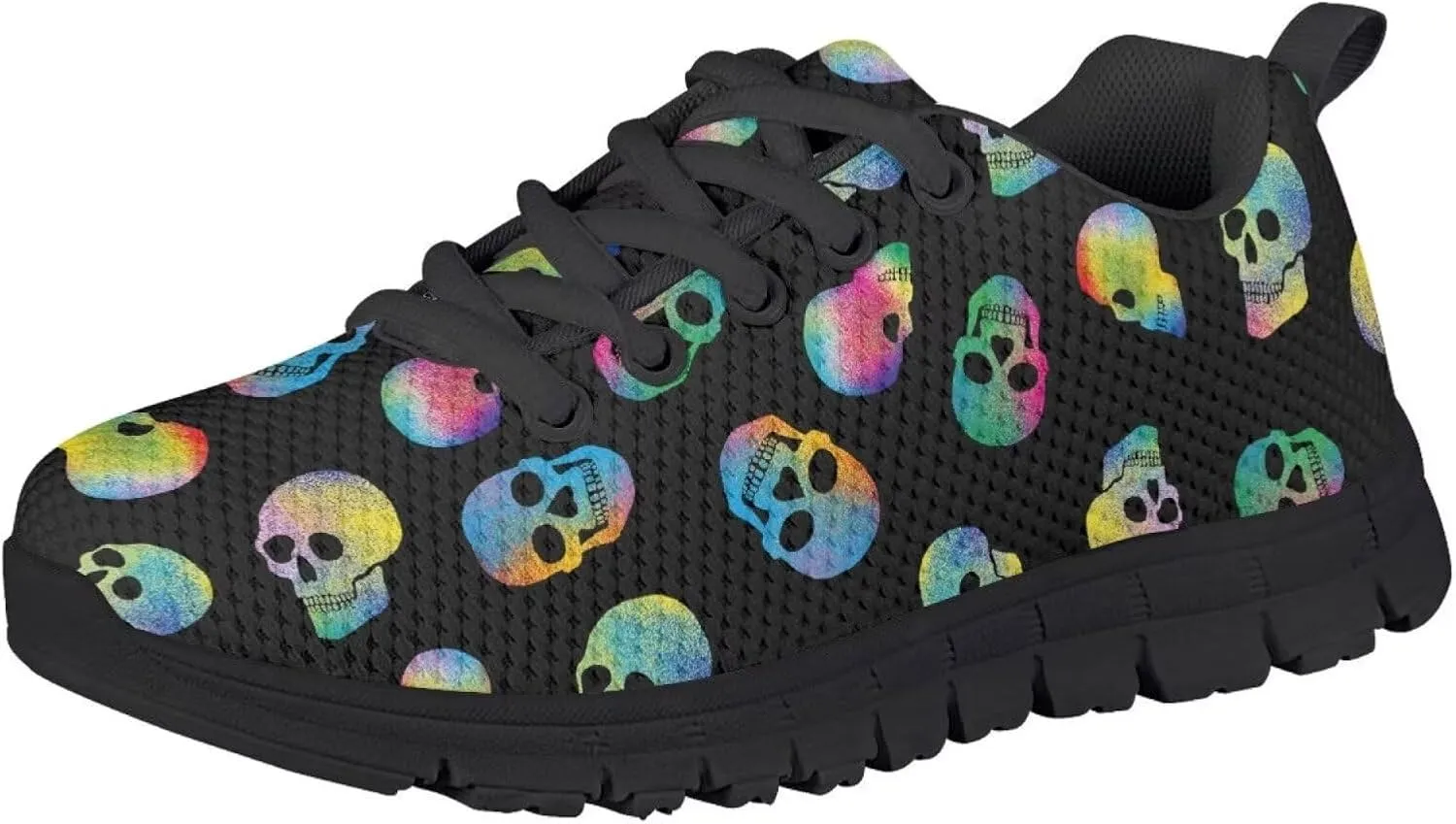 SYtrade Girls' Athletic Shoes Slip-On Tennis Sneakers Breathable Black Sole Walking Shoes