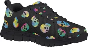 SYtrade Girls' Athletic Shoes Slip-On Tennis Sneakers Breathable Black Sole Walking Shoes