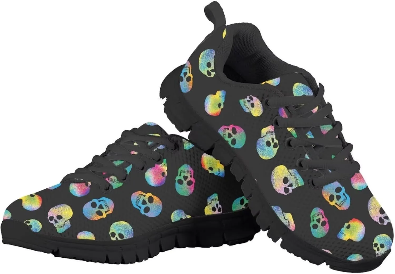 SYtrade Girls' Athletic Shoes Slip-On Tennis Sneakers Breathable Black Sole Walking Shoes