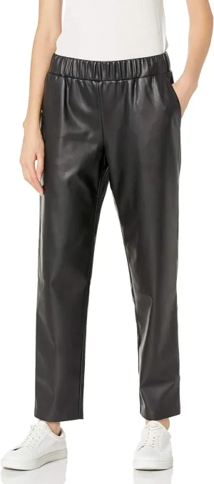 The Drop Women's @Lisadnyc Vegan Leather Pull-On Jogger