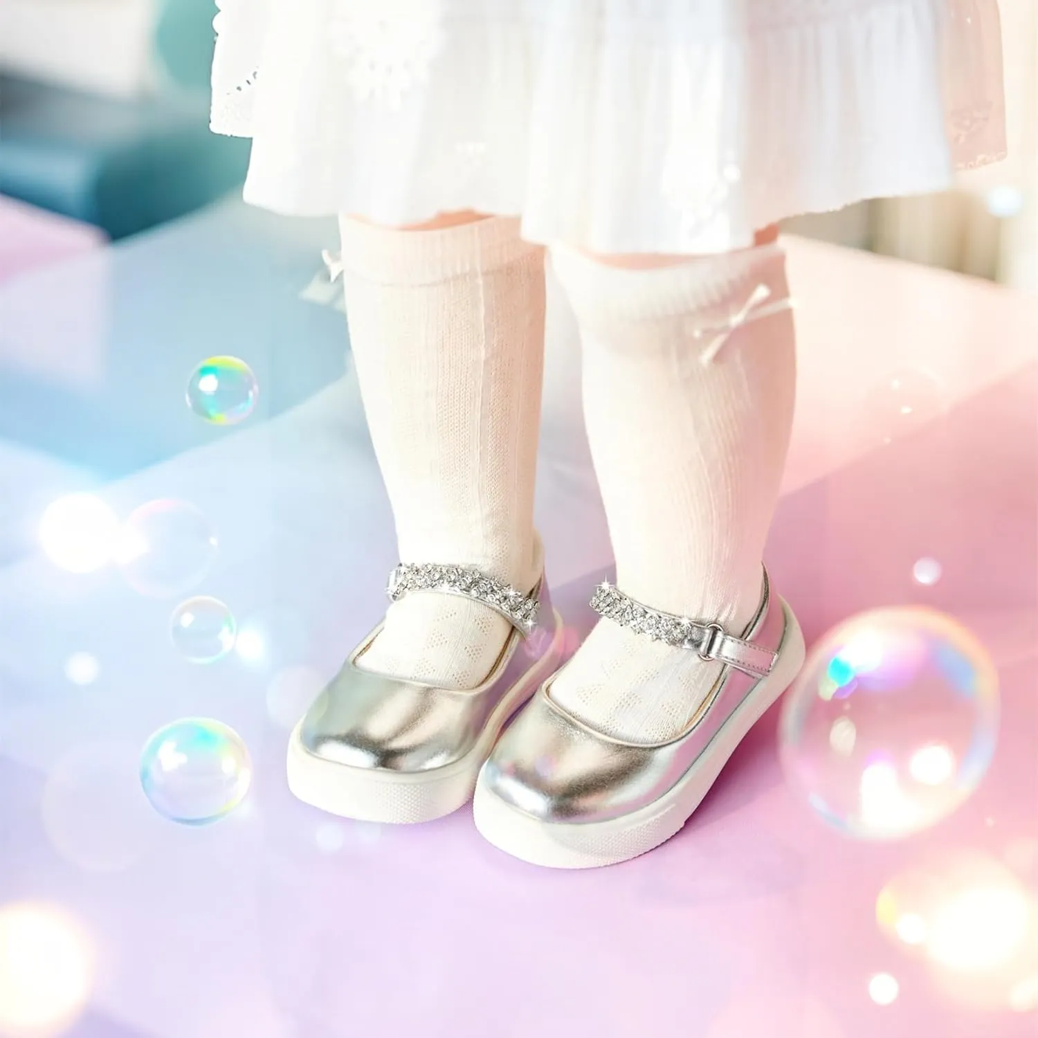 THEE BRON Toddler Shoes Girls Glitter Fashion Sneakers Sparkly Sequin Casual Shoes