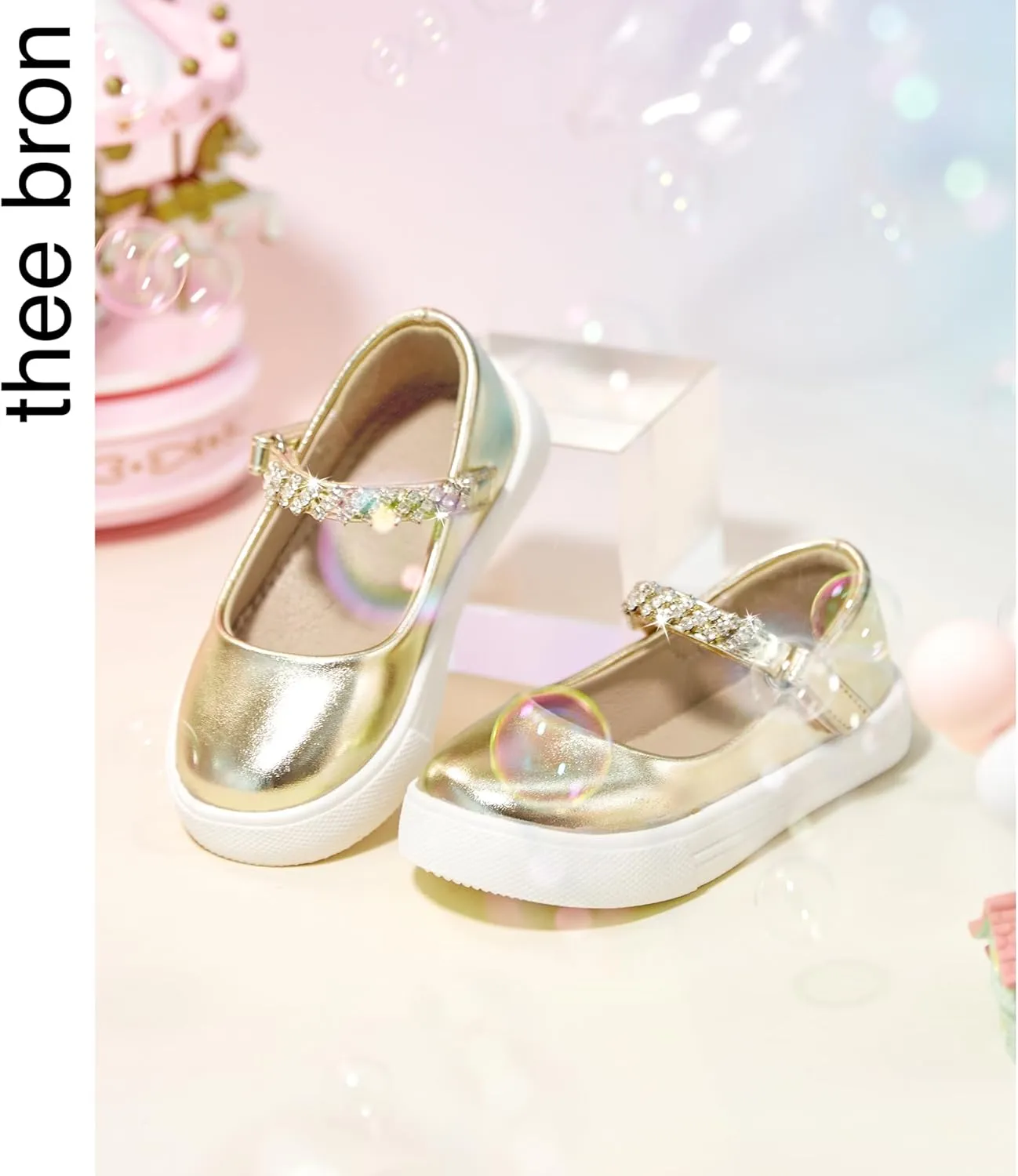 THEE BRON Toddler Shoes Girls Glitter Fashion Sneakers Sparkly Sequin Casual Shoes