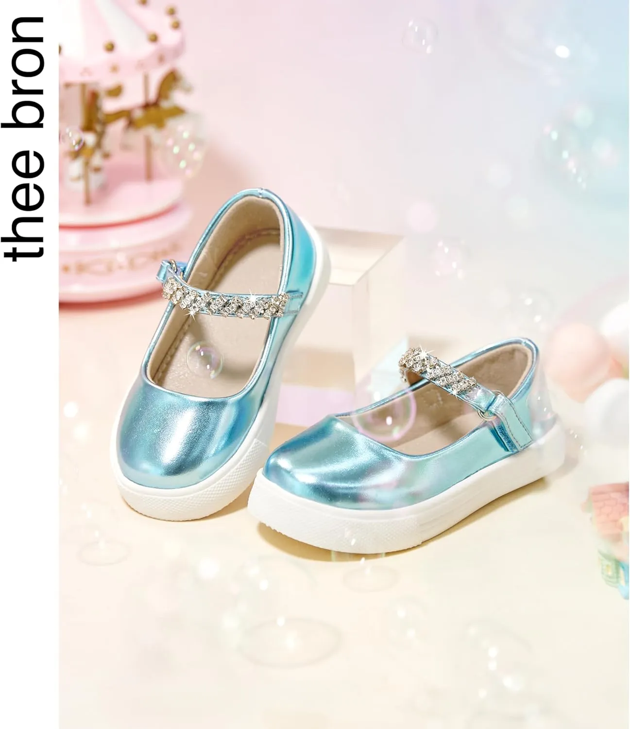 THEE BRON Toddler Shoes Girls Glitter Fashion Sneakers Sparkly Sequin Casual Shoes