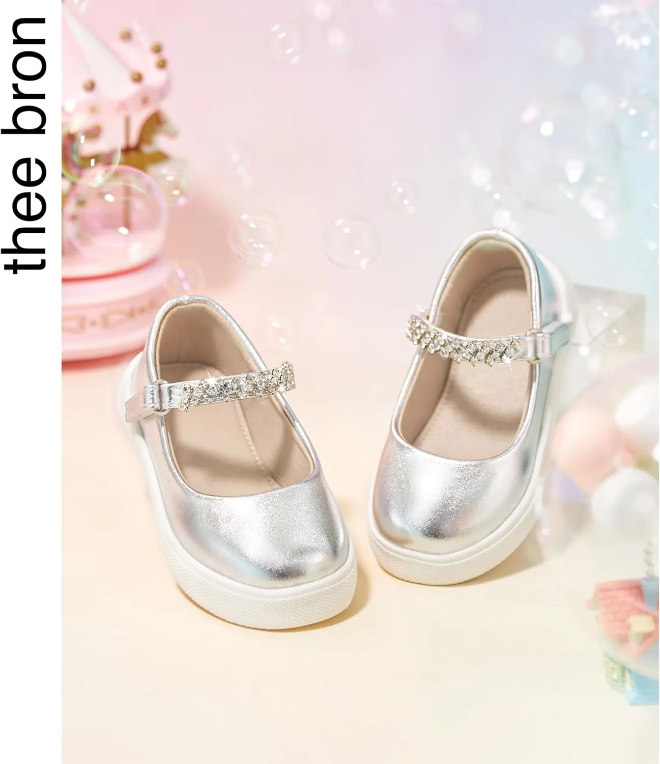 THEE BRON Toddler Shoes Girls Glitter Fashion Sneakers Sparkly Sequin Casual Shoes