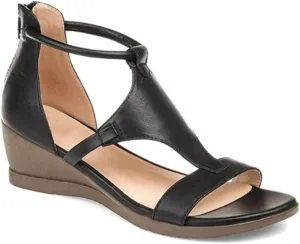 Thick Bottom Open Toe Sandals,Wedge Heel Women's Sandals, Casual Plus Size Women's Shoes,Black,39,Comfort and Support Sandals