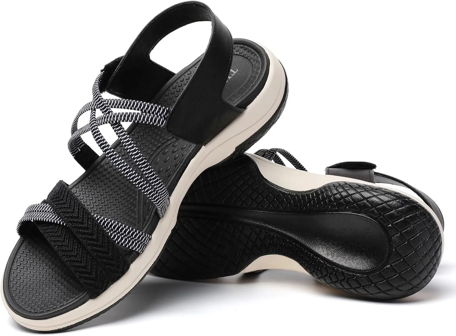 Tilocow Hiking Sandals Womens Comfor Open toe Sport Elastic Walking Shoes With Adjustable Straps Summer Casual Platform Athletic