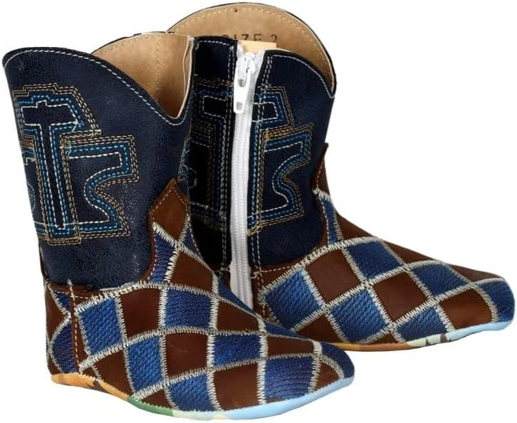 Tin Haul Baby Boys' Rodeo Blue Western Boot Broad Square Toe - Infants