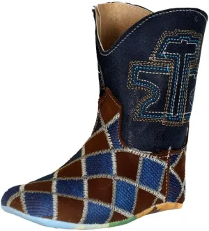 Tin Haul Baby Boys' Rodeo Blue Western Boot Broad Square Toe - Infants