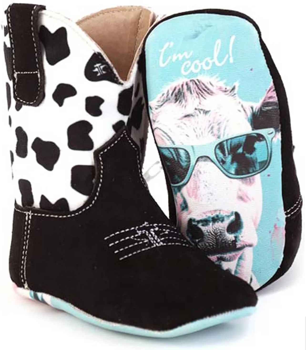 Tin Haul Infant Cow-A-Bunga Boots With Holy Cow I'm Cool Sole