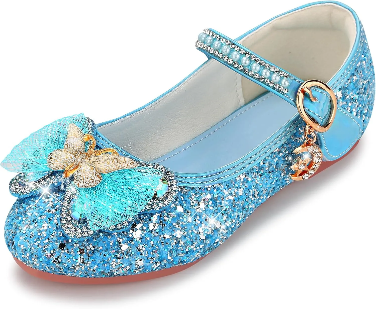 Toddler Girls Dress Shoes Princess Shoes Low Heels Girls Mary Jane for Wedding Party