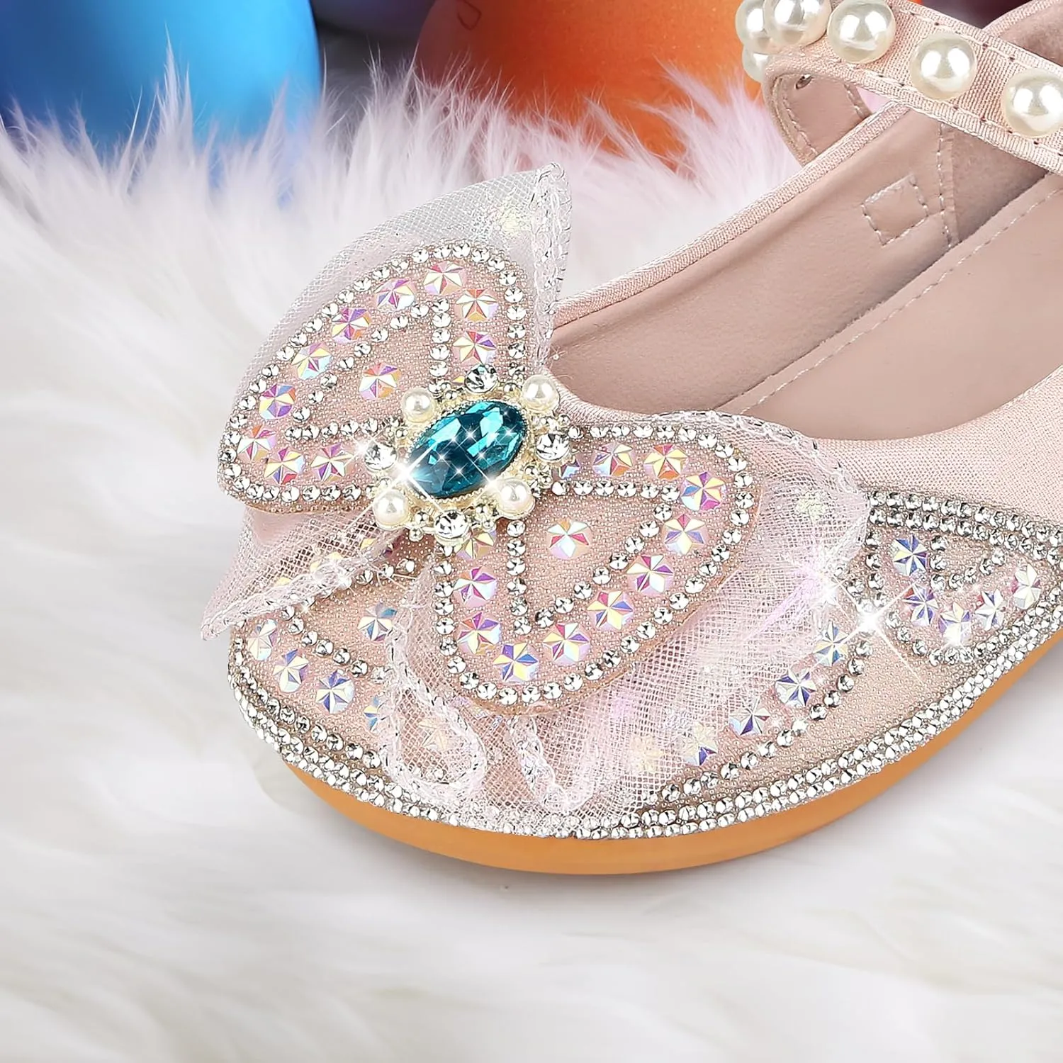 Toddler Girls Dress Shoes Princess Shoes Low Heels Girls Mary Jane for Wedding Party