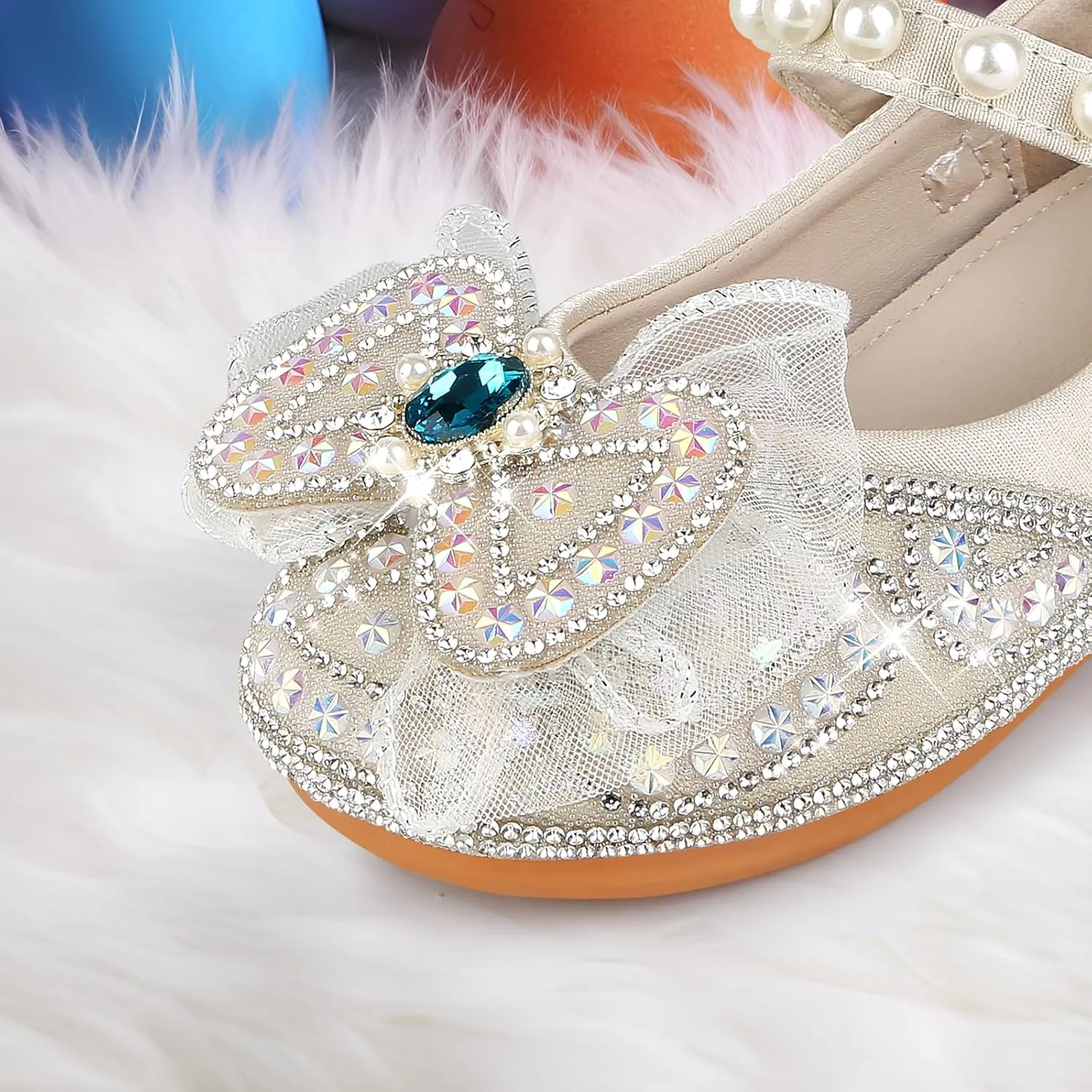 Toddler Girls Dress Shoes Princess Shoes Low Heels Girls Mary Jane for Wedding Party