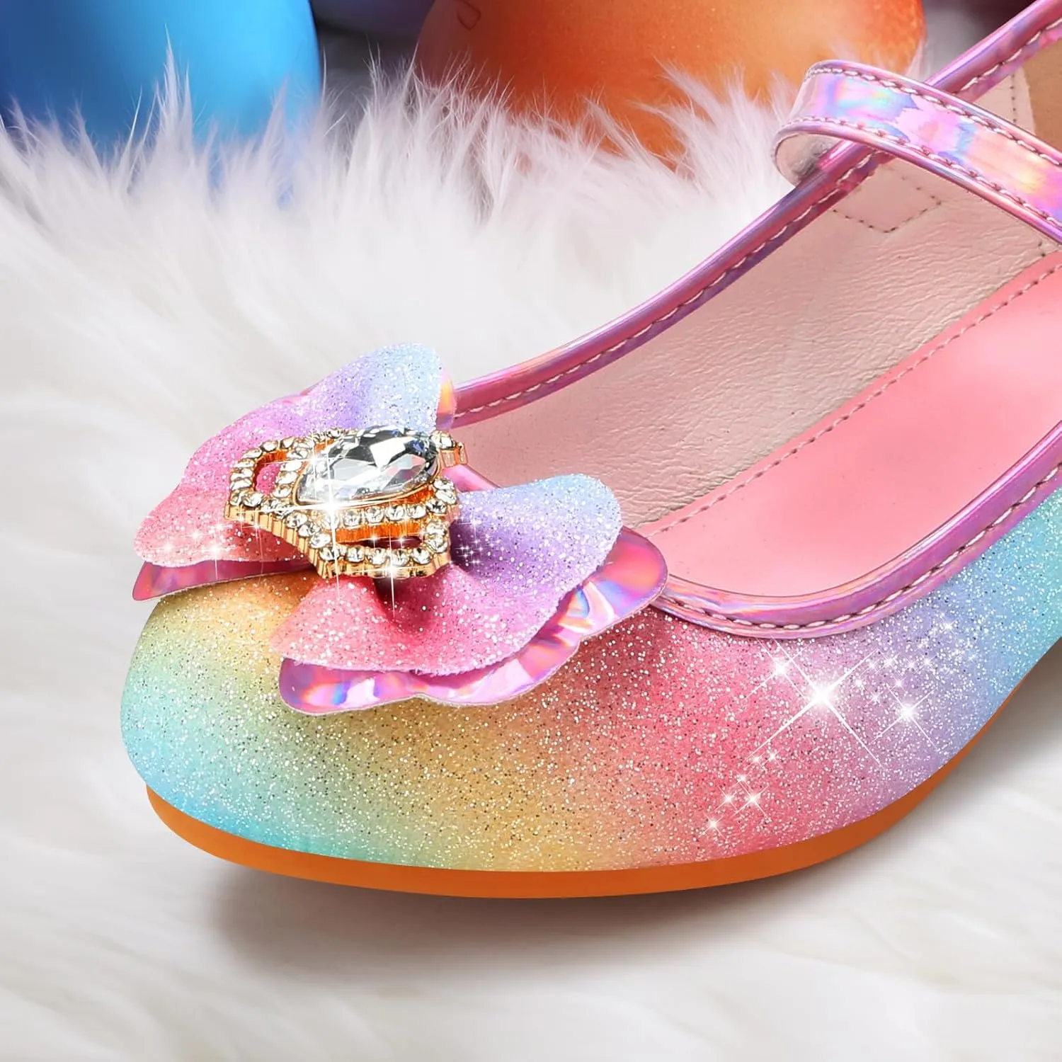 Toddler Girls Dress Shoes Princess Shoes Low Heels Girls Mary Jane for Wedding Party