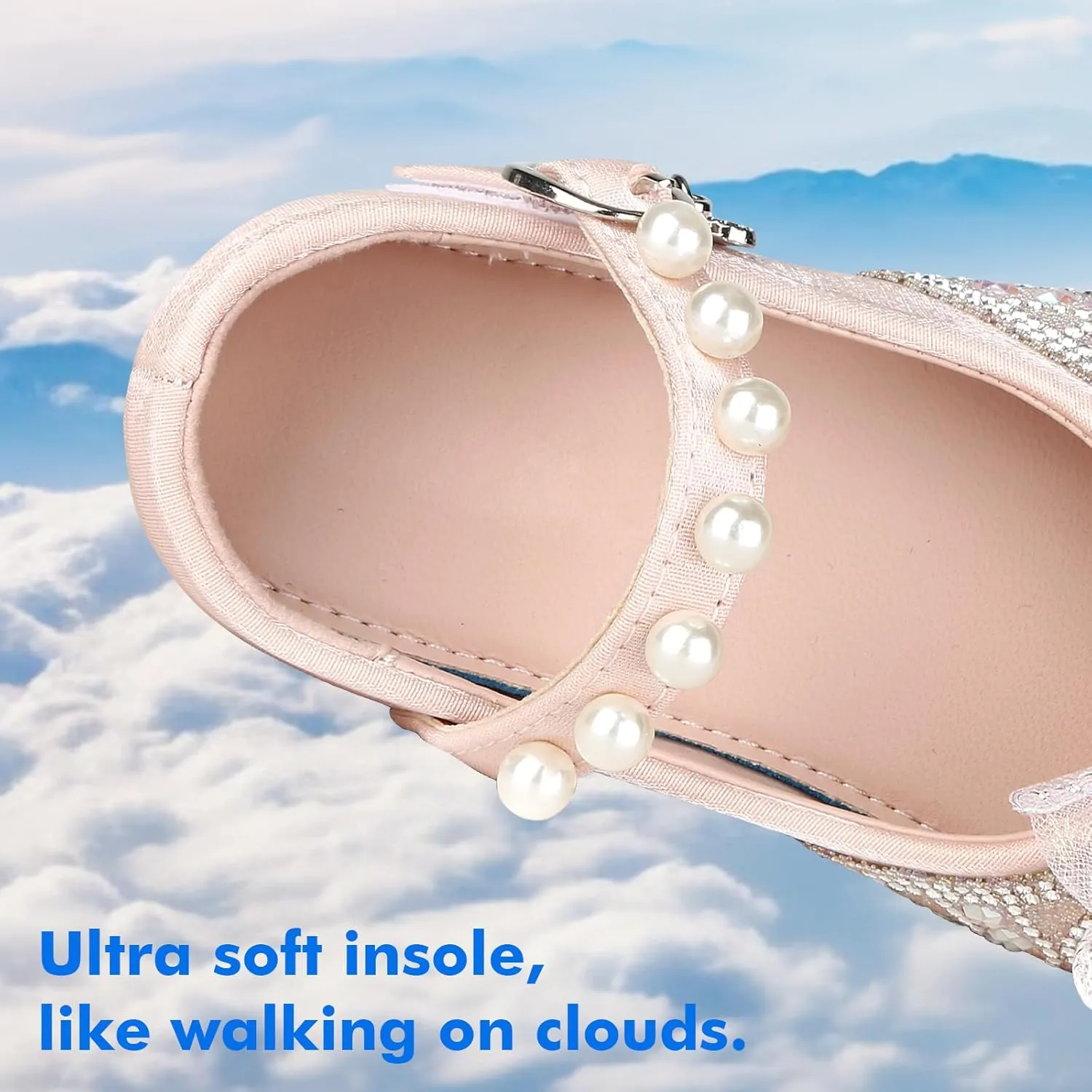 Toddler Girls Dress Shoes Princess Shoes Low Heels Girls Mary Jane for Wedding Party