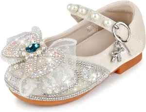 Toddler Girls Dress Shoes Princess Shoes Low Heels Girls Mary Jane for Wedding Party