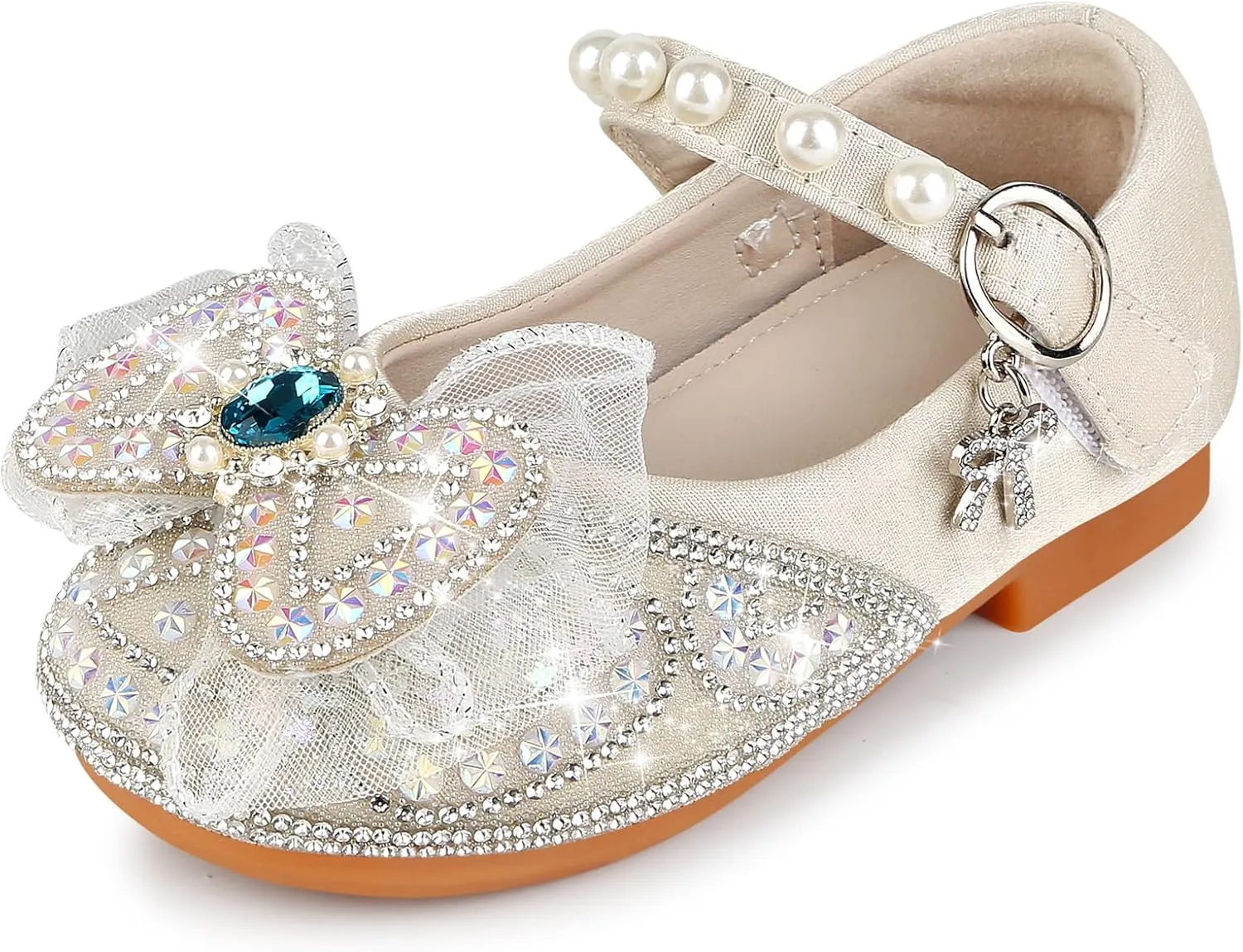 Toddler Girls Dress Shoes Princess Shoes Low Heels Girls Mary Jane for Wedding Party