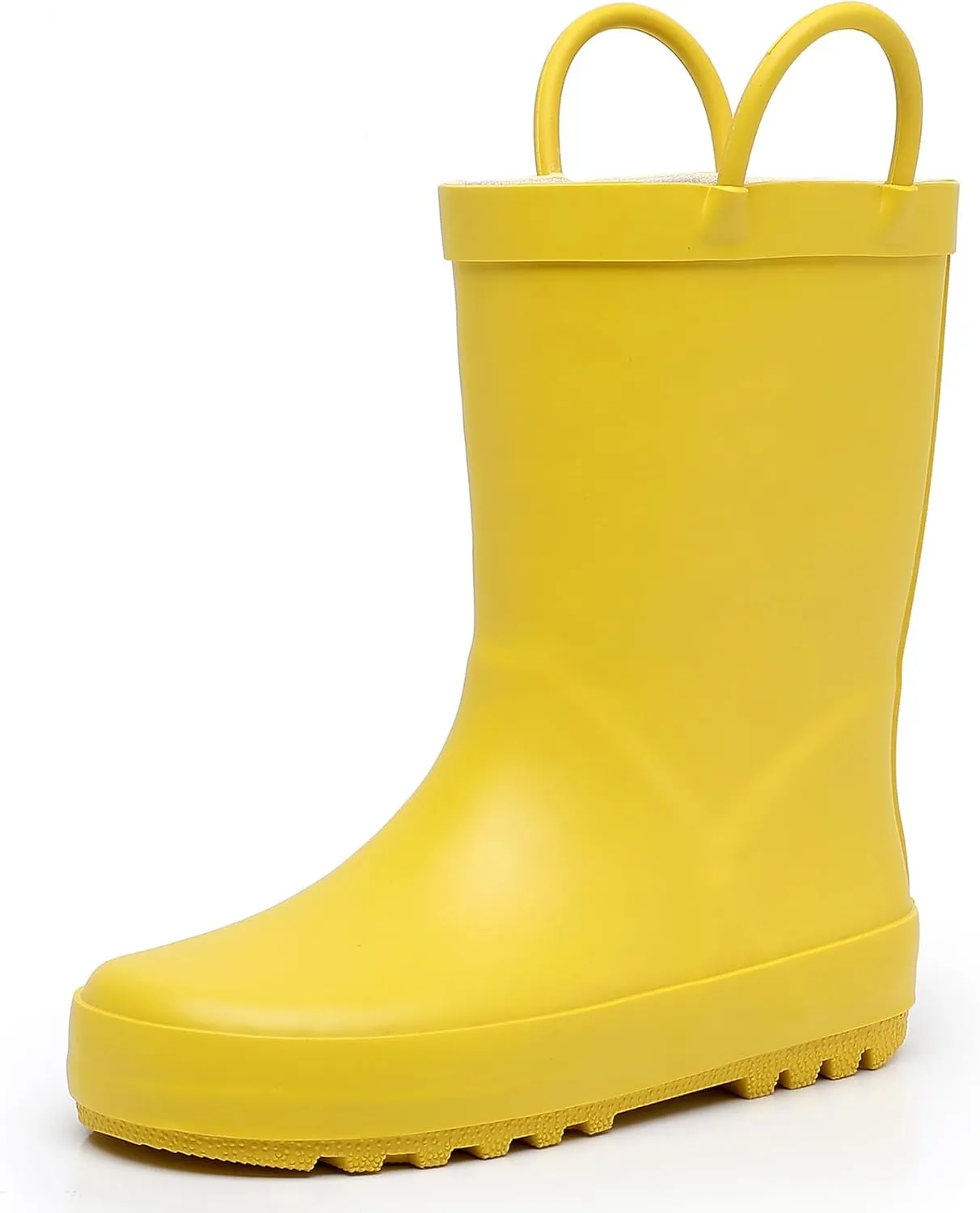 Toddler Rain Boots for Boys and Girls Waterproof Rubber Kids Rain Boots with Easy on Handles All-season