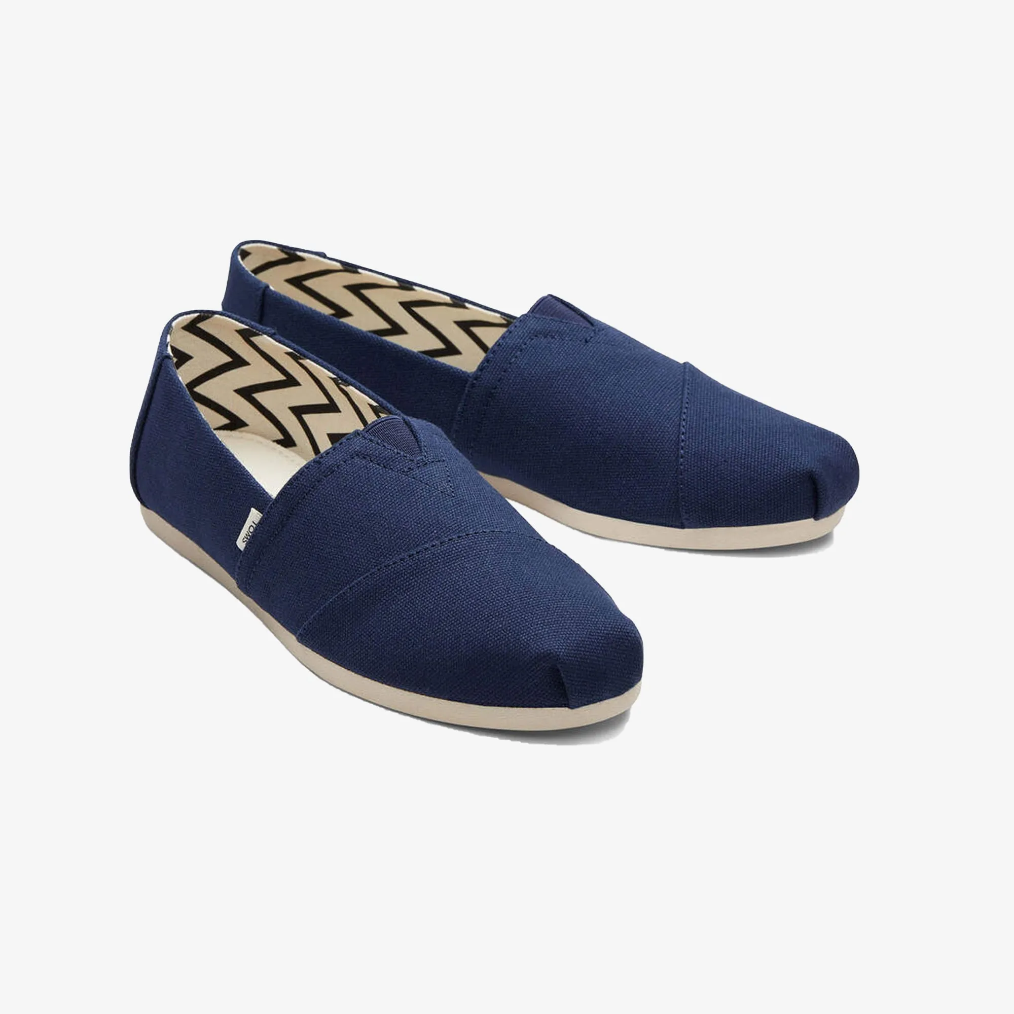 Toms | WMN'S ORGANIC COTTON DARK NAVY CANVAS SLIP ONS  { NAVY