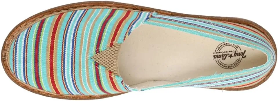 Tony Lama Womens Renata Slip On Flats Casual - Blue