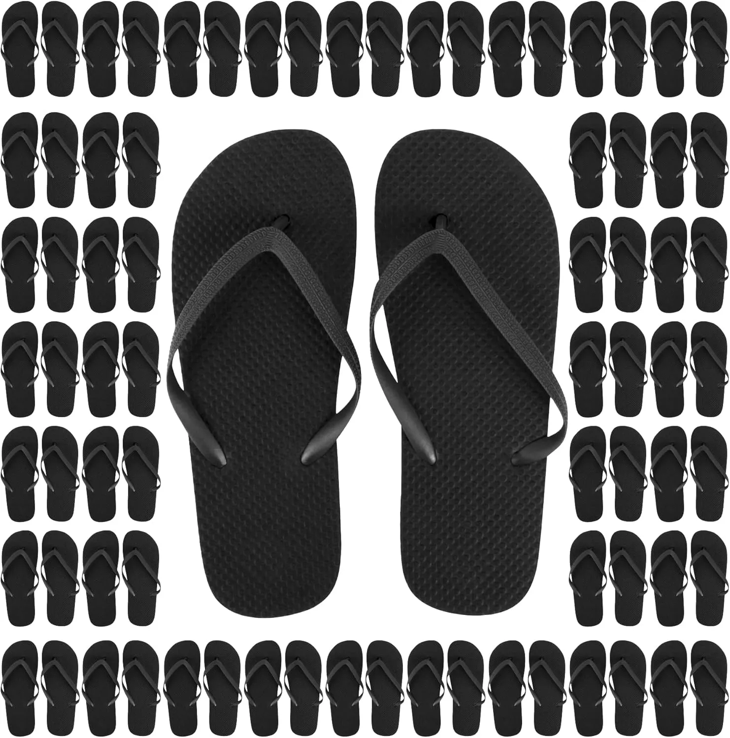 Trail maker 50 Pairs Bulk Wedding Flip Flops for Men Waterproof Wholesale Flip Flops for Men in Bulk for Wedding Guests, Bnb Guests, Hotels, and Charity Donation