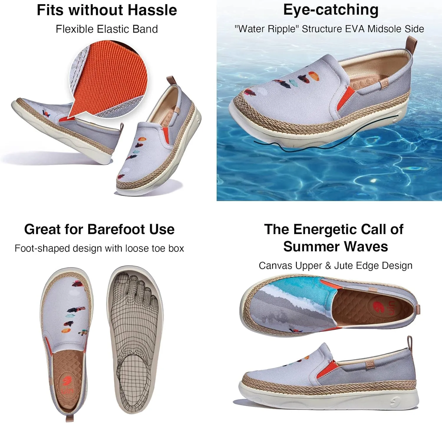 UIN Men's Art Painted Loafers Slip On Casual Travel Shoes Lightweight Comfort Walking Fashion Sneaker Tarragona Series