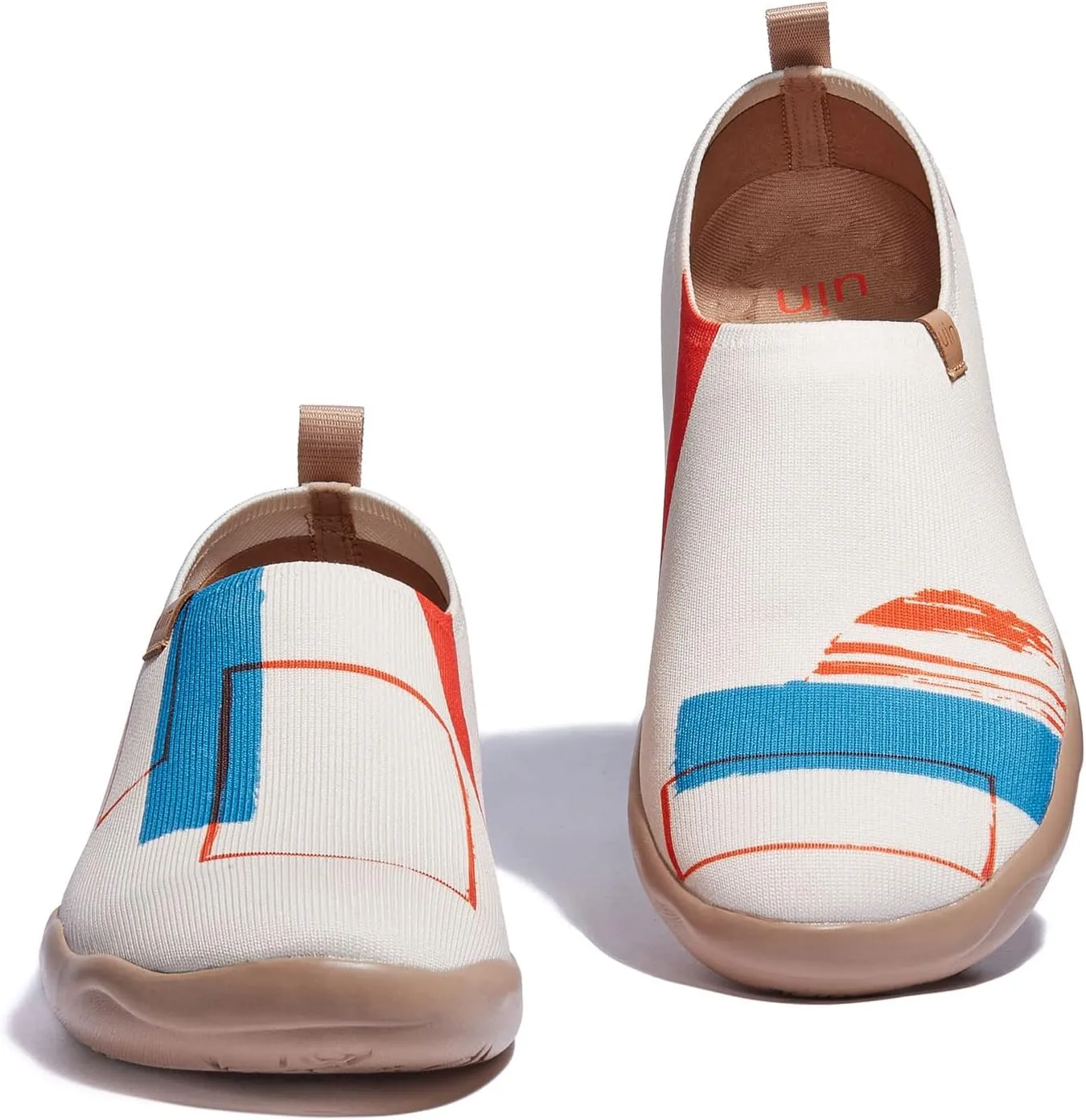 UIN Men's Loafers Painted Travel Shoes Slip On Walking Casual Lightweight Comfort Fashion Sneaker ToledoⅠColor & Geometry