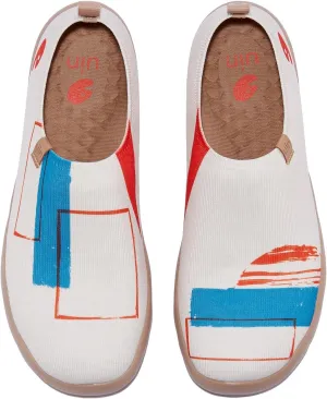 UIN Men's Loafers Painted Travel Shoes Slip On Walking Casual Lightweight Comfort Fashion Sneaker ToledoⅠColor & Geometry