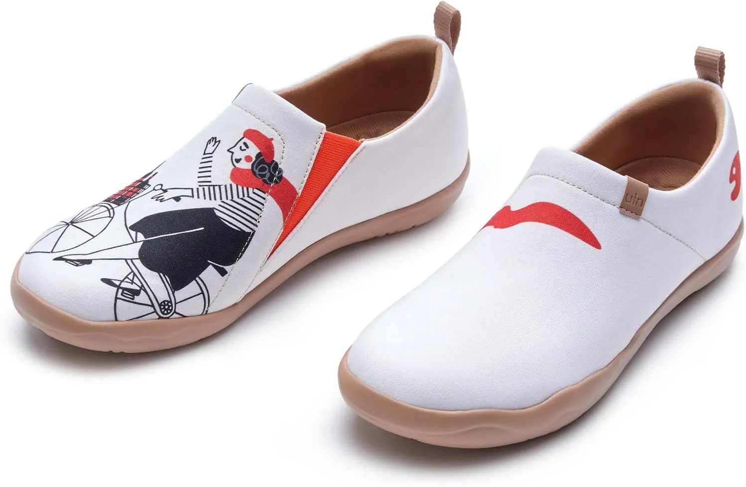UIN Women's Art Painted Travel Shoes Slip On Loafers Comfort Lightweight Sneakers Toledo Ⅰ Destination