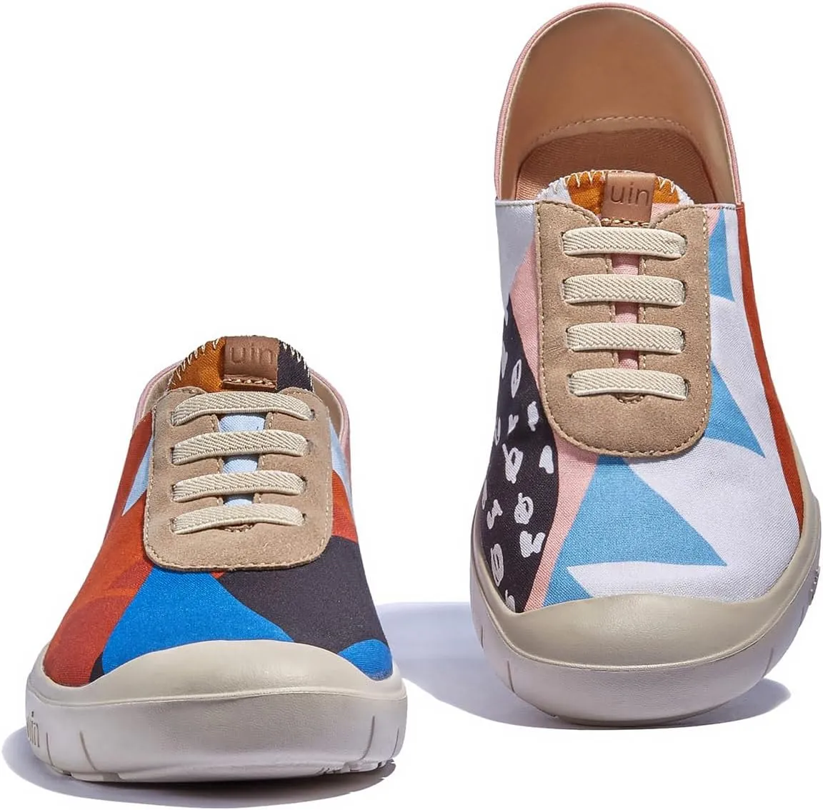 UIN Women's Fashion Sneakers Lightweight Walking Casual Slip Ons Loafers Comfortable Art Painted Travel Shoes Cadiz