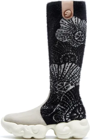 UIN Women's Platform Fashion Boots Comfortable Chunky Art Travel Shoes Cloud Series