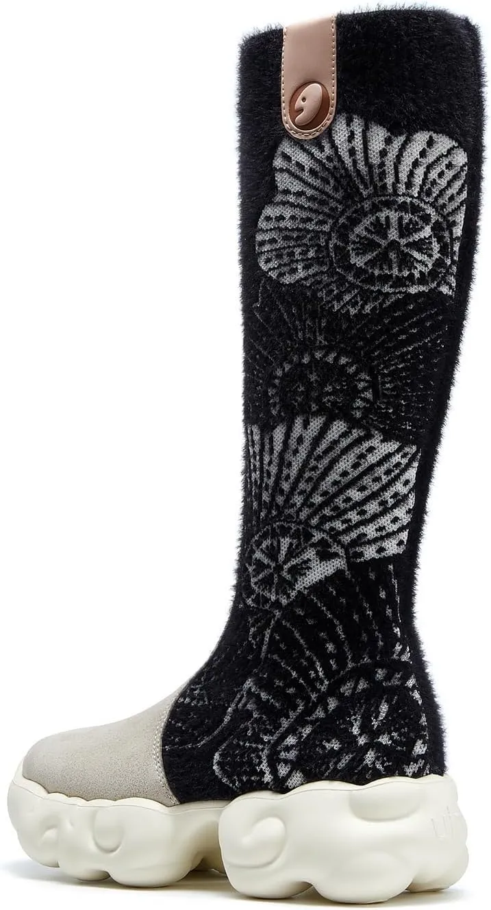 UIN Women's Platform Fashion Boots Comfortable Chunky Art Travel Shoes Cloud Series