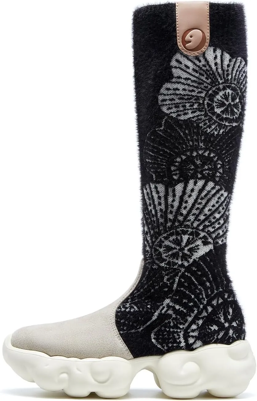 UIN Women's Platform Fashion Boots Comfortable Chunky Art Travel Shoes Cloud Series