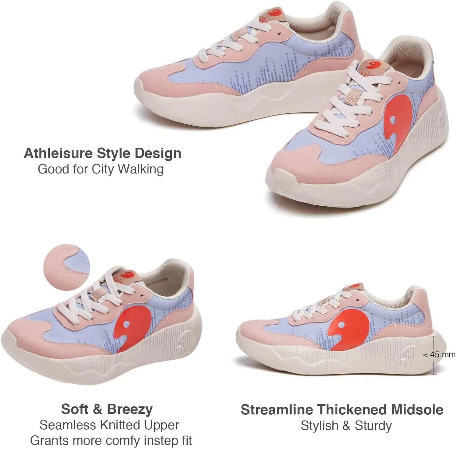 UIN Women's Retro Sneakers Lightweight Walking Casual Comfortable Art Painted Travel Shoes