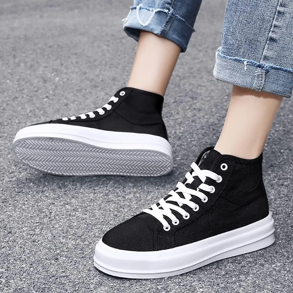 Unisex-Adult High Top Canvas Sneakers Classic Casual Walking Shoes Lovers Shoes