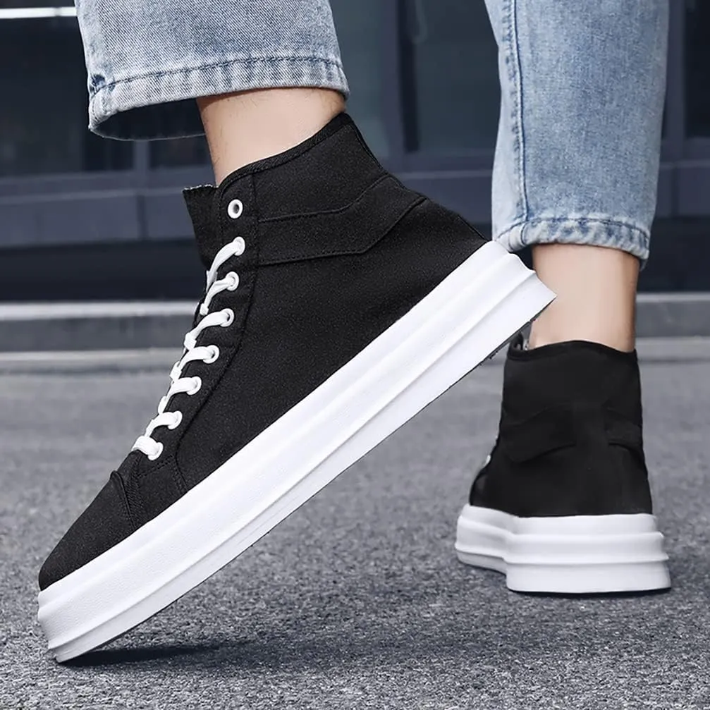 Unisex-Adult High Top Canvas Sneakers Classic Casual Walking Shoes Lovers Shoes