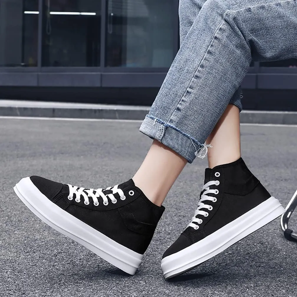 Unisex-Adult High Top Canvas Sneakers Classic Casual Walking Shoes Lovers Shoes
