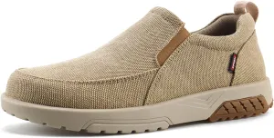 UPIShi Men's Slip On Arch Support Loafers Casual Orthopedic Plantar Fasciitis Relief Non Slip Canvas Comfortable Walking Shoes