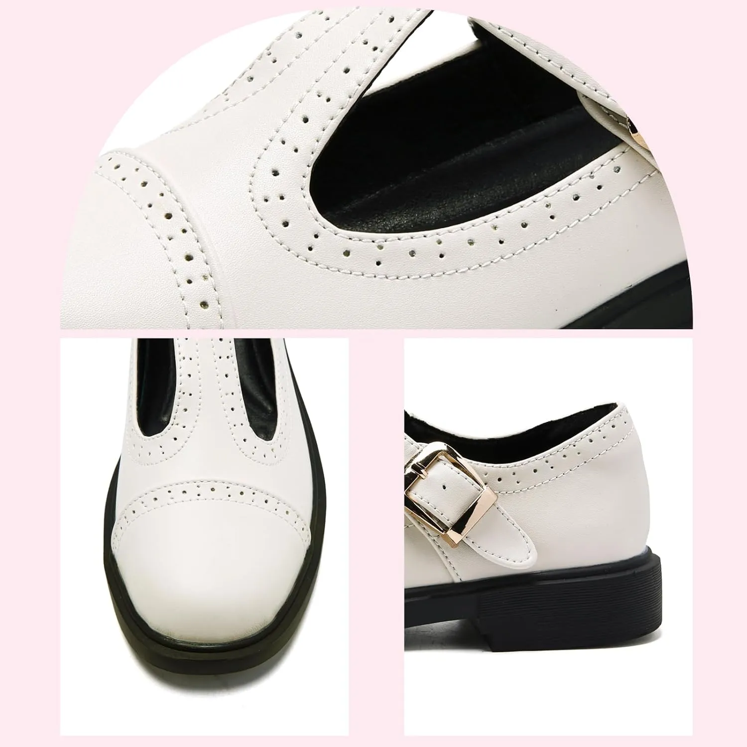 UZB Mary Jane Shoes Womens Flat Shoes Round Toe Memory Foam Casual Dress Shoes