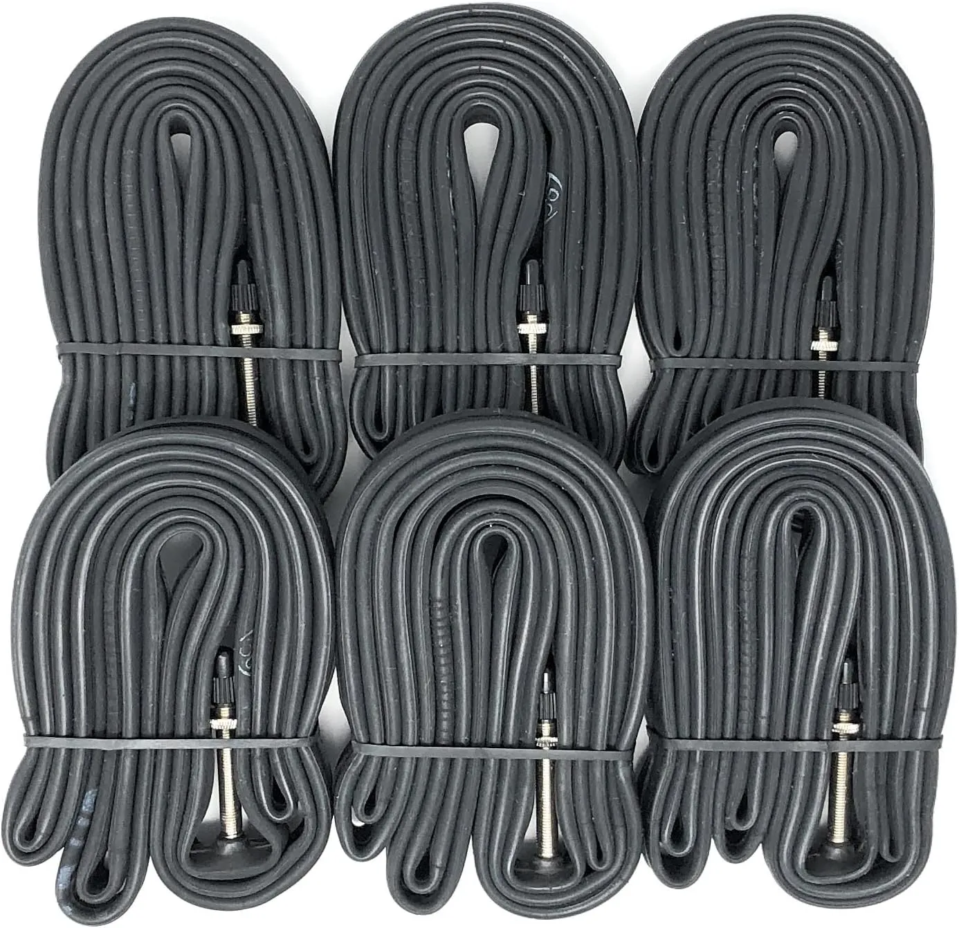 VeloTubes 700C X (18/25, 28/34, 35/43) Road & Gravel Bike Inner Tubes 48mm Presta Valve Bicycle Tubes, Pack of 6