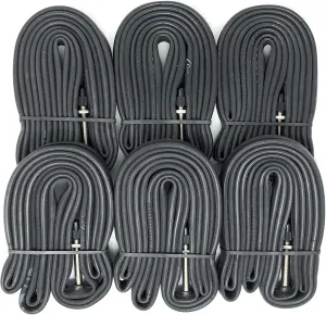 VeloTubes 700C X (18/25, 28/34, 35/43) Road & Gravel Bike Inner Tubes 48mm Presta Valve Bicycle Tubes, Pack of 6
