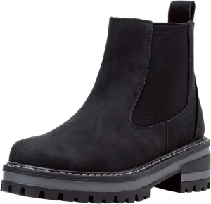 Vepose Women's Chelsea Ankle Boots Lug Sole Fashion Elastic Short Pull on 9608 Booties