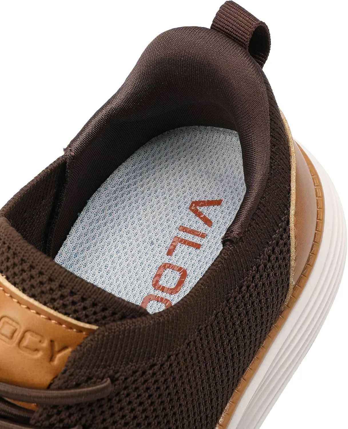 VILOCY Boy's Slip On Casual Dress Sneaker Hands Free Fashion Shoes Comfortable Oxfords Mesh Tennis Breathable School Uniform Formal Church Shoes(Little Kid/Big Kid)