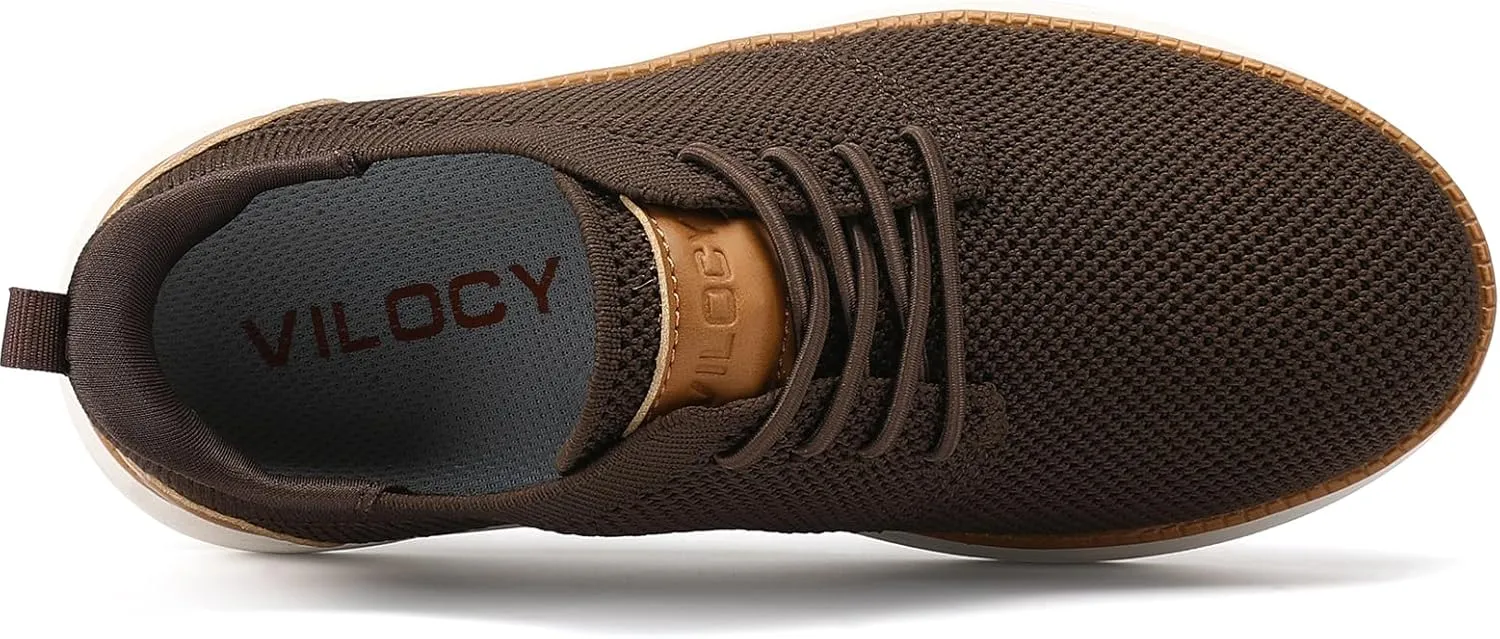 VILOCY Boy's Slip On Casual Dress Sneaker Hands Free Fashion Shoes Comfortable Oxfords Mesh Tennis Breathable School Uniform Formal Church Shoes(Little Kid/Big Kid)