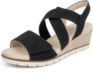 VJH confort Women's Wedge Sandals Stretchy Strap Slip-on Comfortable Causal Summer Shoe
