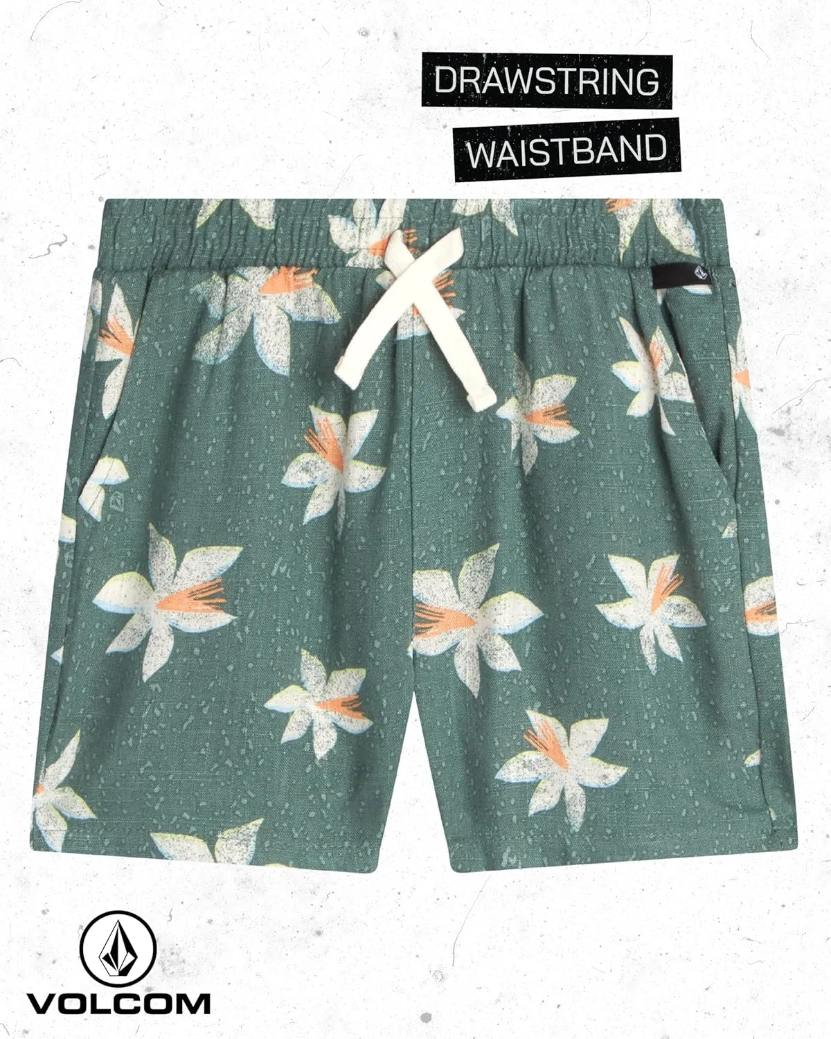 Volcom Toddler Boy Shorts Set - 2 Piece Short Sleeve Button Down Hawaiian Shirt & Matching Shorts, Little Boys Summer Outfits