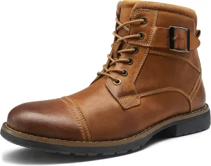 Vostey Men's Boots Boots for Men Casual Boots Motorcycle Combat Ankle Dress Boots Mens