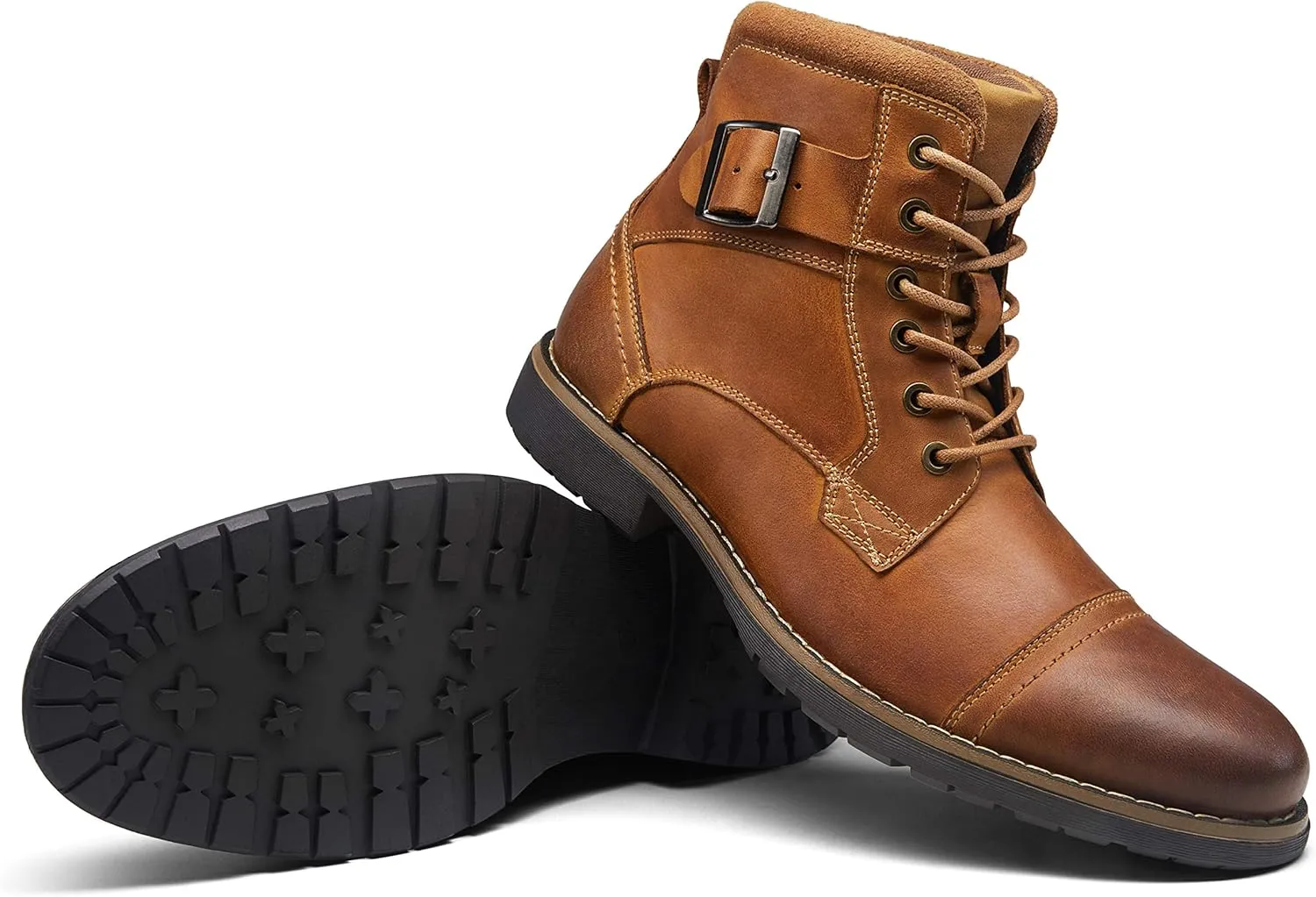 Vostey Men's Boots Boots for Men Casual Boots Motorcycle Combat Ankle Dress Boots Mens