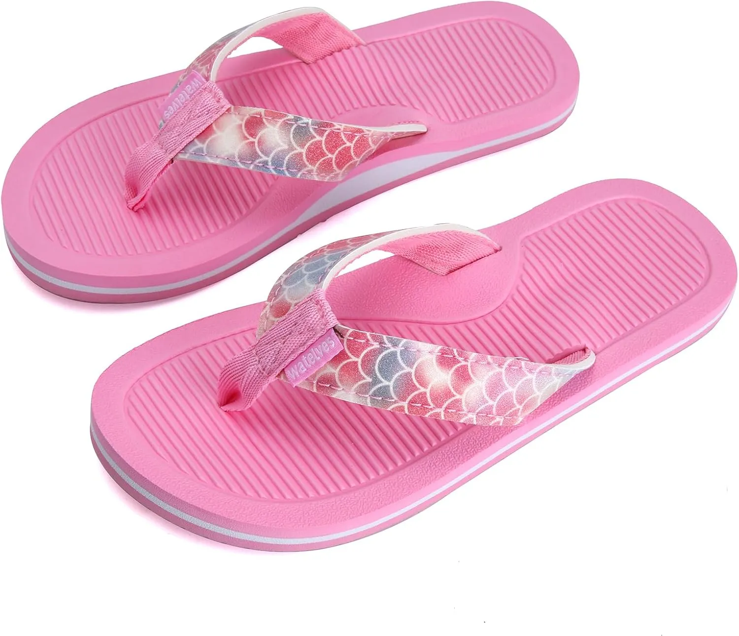 WateLves Girls Flip Flops Toddler Boys Girls Non-Slip Sport Sandals for Beach Swim Pool(Little Kid/Big Kid)